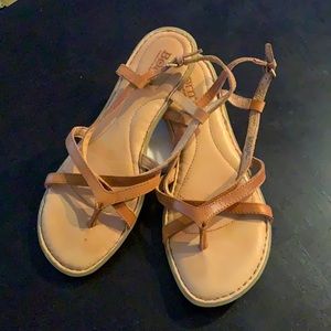 Brown strappy sandals size 8